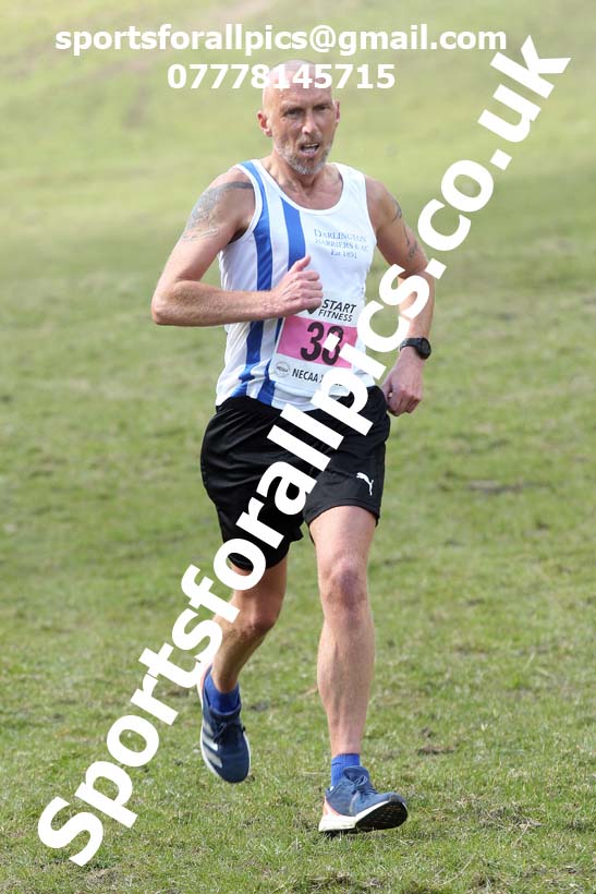 Masters men 2021 NECAA Cross Country Relays, Thornley Farm, Peterlee, Saturday, April 10th. Photo: David T. Hewitson/Sports for All Pics